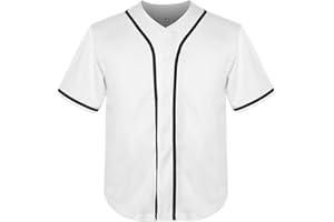RIOOFINX Youth Baseball Jersey Button Down Shirts Hip Hop Personalized Sport Tops for Boys