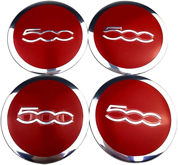 N/A 4pcs 56mm Car Wheel Center Hub Caps sticker For FIAT ABarth 500