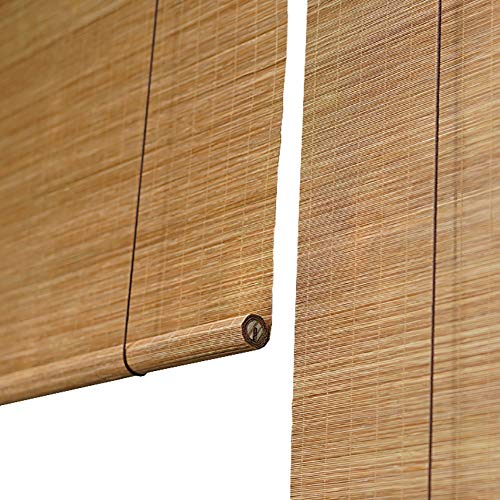 Roller Shades Bamboo Roll Up Blinds with Hooks, Outdoor for Porch Patio Balcony, Sun Shades 60%  ...