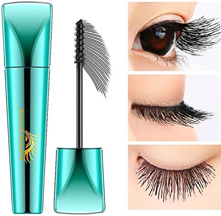 Extend Mascara Extra Long Lash 4D Mascara Waterproof Fiber Mascara Liquid Lash Lengthening Peacock Mascara Thick Eyelash Extensions Long Lasting with 360 Degrees Spiral Brush (1 PCS)