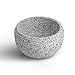 CHARMMAN Shaving Bowl for Men, Natural Granite Stone, Keep Warm Better, Easier to Lather, Exquisite Works of Shave Art（Snowflake Color）