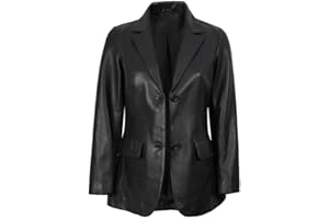 Decrum Leather Blazer Women - Casual Fashion Coat Style Real Lambskin Womens Leather Jackets