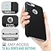 MoKo Case for iPhone 7 Plus - Slim Fit Shockproof Liquid Silicone Gel Rubber Protective Case Soft Touch Back Cover for iPhone 7 Plus, BLACK