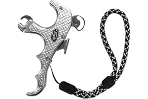 JIANZD Archery Release 3/4 Fingers 360° Rotatable Aluminum Alloy Thumb Release for Compound Bow