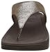 FitFlop Women's Lulu Shimmersuede Flip Flop, Bronze, 7 M US