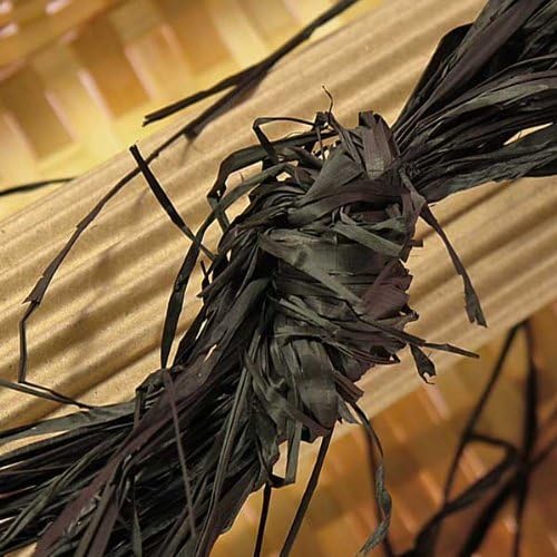 Premium Real Natural Raffia From Madagascar Raffia Palms- 8 ounces (Black)