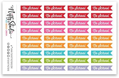 No School Planner Stickers | Multi Colored Flag Stickers for College | 1 sheet of 36 stickers | The Nifty Studio [208]