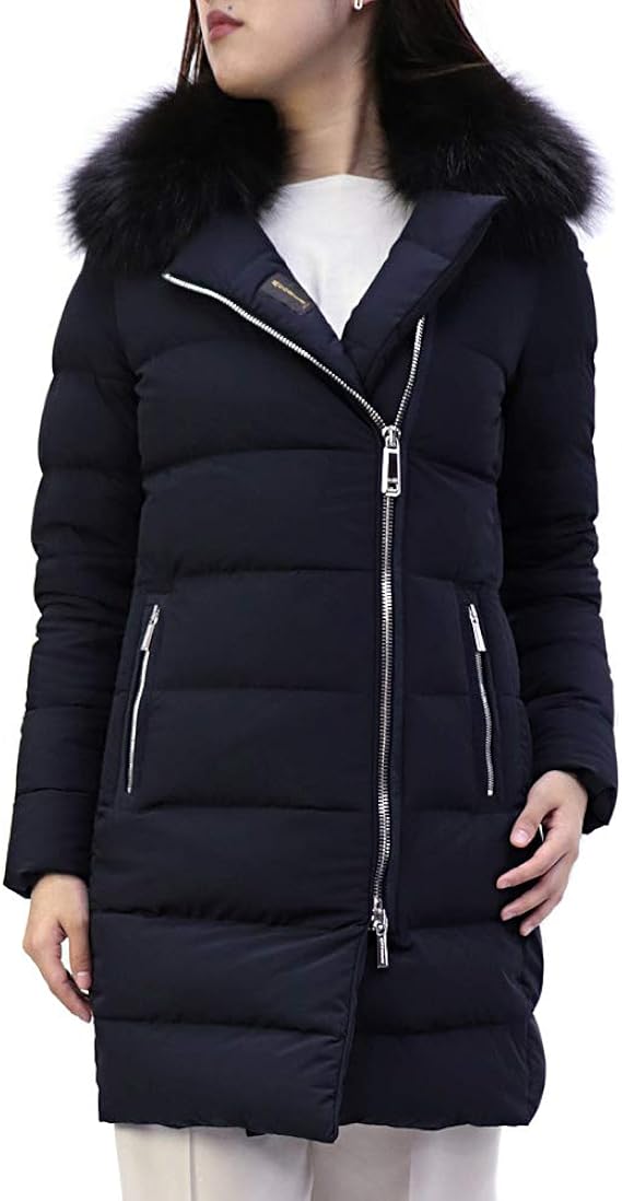 Amazon アウトレット品 ムーレー Moorer レディース アウター ダウンコート ダークブルー Diletta Kn Dark Blu 19aw ダークブルー 42サイズ 並行輸入品 コート ジャケット 通販