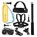 ASOCEA Action Camera Accessory Bundle Kit Chest Mount + Head Strap + Floating Handle Grip + Selfie Stick Compatible Gopro Hero7/ 6/5 AKASO APEMAN YI 4K SJ4000 Vivitar VTech Kidzoom Sport Camera