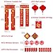 SHIYIXING 26PCS Chinese New Year Decorations 2020 Spring Festival Couplets,Wall Stickers Poem Red Lantern Wallpaper Red Envelope Fu Paper Chunlian 118CM 150CM Happy New Year Decorations