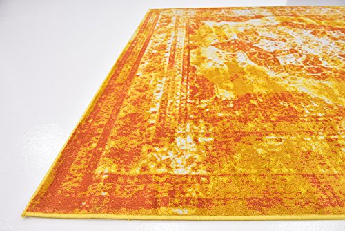 Unique Loom 3141498 Area Rug, 8" x 8", Orange