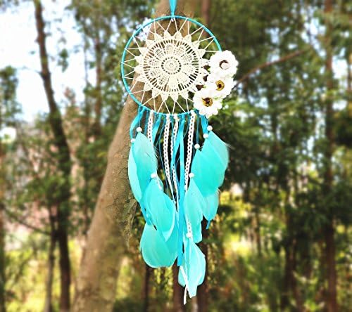 Indian Dream catcher handmade traditional blue feather dream catcher wall hanging car hanging home decoration ornament