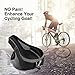 YOSUDA Bike Seat Cushion Cover - Gel Bicycle Seat Saddle Cushion Pad for Men/Women Comfort, Fits Mountain Bike Stationary Bike Seat Clamps (11