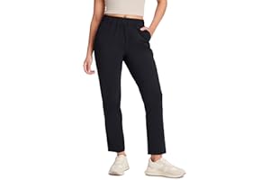 Yogipace Petite/Regular/Tall Women's 7/8 Lightweight Stretch Ankle Pant with Pockets for Golf Travel Commute Lounging