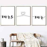 3 Cuadros Citas Mr Y Mrs Letras Decoracion Pared Salon Pintura