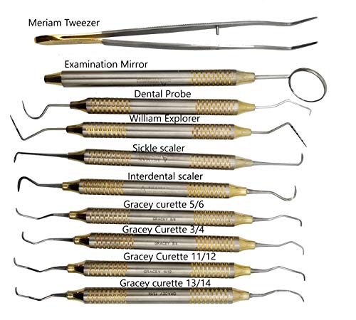 Dental Cleaning Tool kit Set of curettes Dental Hygienist Tool kit ARTMAN Brand by Wise Linkers
