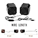 WESDAR Computer Speakers, 3.5mm USB Powered Subwoofer PC Speakers for Desktop, Laptop, Tablet, Notebook with Dynamic Sound, Enhanced Bass, Loud Sound and Volume Control Pack of 2 (Orange)