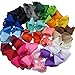 XIMA 25pcs 5inch Grosgrain Hair Bows with Clip for Children Hair Accessories (with clip mixcolors)