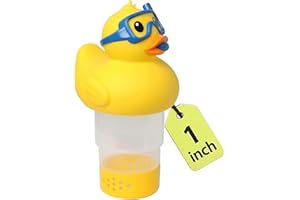 DOLI YEARNING 1 inch Mini Pool Chlorine Floater ONLY for 1" Tablets Mini Floating Pool Chlorine Dispenser for Pools, Hot Tub, Classic Duck