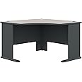 Bush Business Furniture Series A 48W Corner Desk in White Spectrum and Slate, Small Computer Table for Home or Professional Office