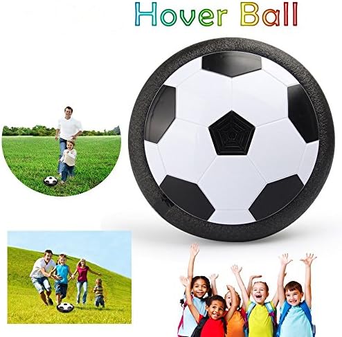 Funny Hover Balls Kids Toy, 7.5" Large Soccer Disc LED Football Toys Air Power Floating Flying Hover Ball With Foam Bumpers Stability Exercise Ball For Boys Girls Pet Gift
