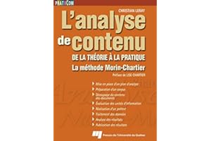L'analyse de contenu: De la théorie à la pratique - La méthode Morin-Chartier (French Edition)