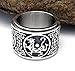 SA732 Men's Exorcise Evil Spirits Guardian Dragon Band Stainless Steel Ring Silver