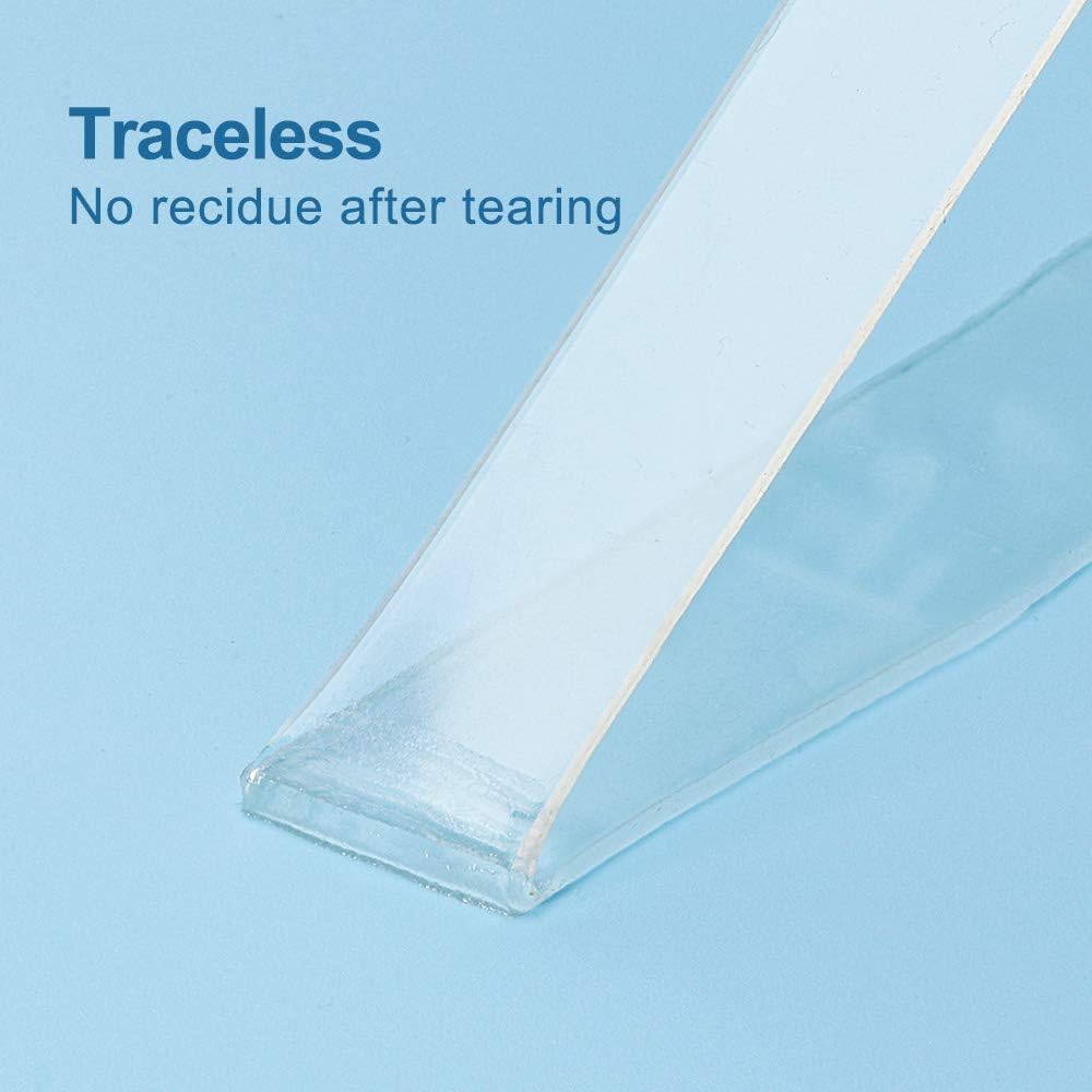 Heavy Duty Double Sided Mounting Tape, Traceless and Removable Nano Adhesive Tape for Outdoor and Indoor, Permanent Clear Two Sided Gel Grip Tape (10 FT) : Office Products