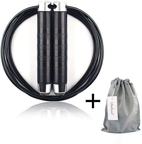High Speed Jump Rope,Dulzod Blazing Fast Adjustable Jumping Ropes with Ball Bearings,Best for Double Unders,MMA,Cardio,Boxing,Crossfit,Skipping Workout &amp; Fitness Exercise Training -Carry Pouch Include