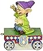 Disney Traditions by Jim Shore Snow White Dopey Baby Birthday Train Age 6 Stone Resin Figurine, 3.5”