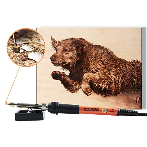 Wood Burning Kit, Soldering Iron Tool [Upgraded] On-Off Switch Pyrography Wood Burning Pen for Embossing Adults Beginners Birthday Wedding Anniversary Halloween Christmas DIY (54Pcs)