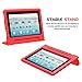 MoKo Case for Amazon Fire HD 10 Tablet (7th and 9th Generation, 2017 and 2019 Release) 10”, Kids Shock Proof Convertible Handle Light Weight Super Protective Stand Cover Case for Fire HD 10, RED