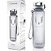 MAIGG Best Sports Water Bottle - 32oz- Eco Friendly & BPA-Free Plastic - for Running, Gym, Yoga, Outdoors and Camping - Fast Water Flow, Flip Top, Opens with 1-Click - Reusable with Leak-Proof Lid