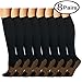 QUXIANG Copper Compression Socks for Men & Women - Best for Running, Athletic, Medical, Pregnancy and Travel - 15-20mmHg