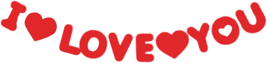 FunPa Bandera De Decoración De Fiesta Te Amo Signo Pancarta Colgante De