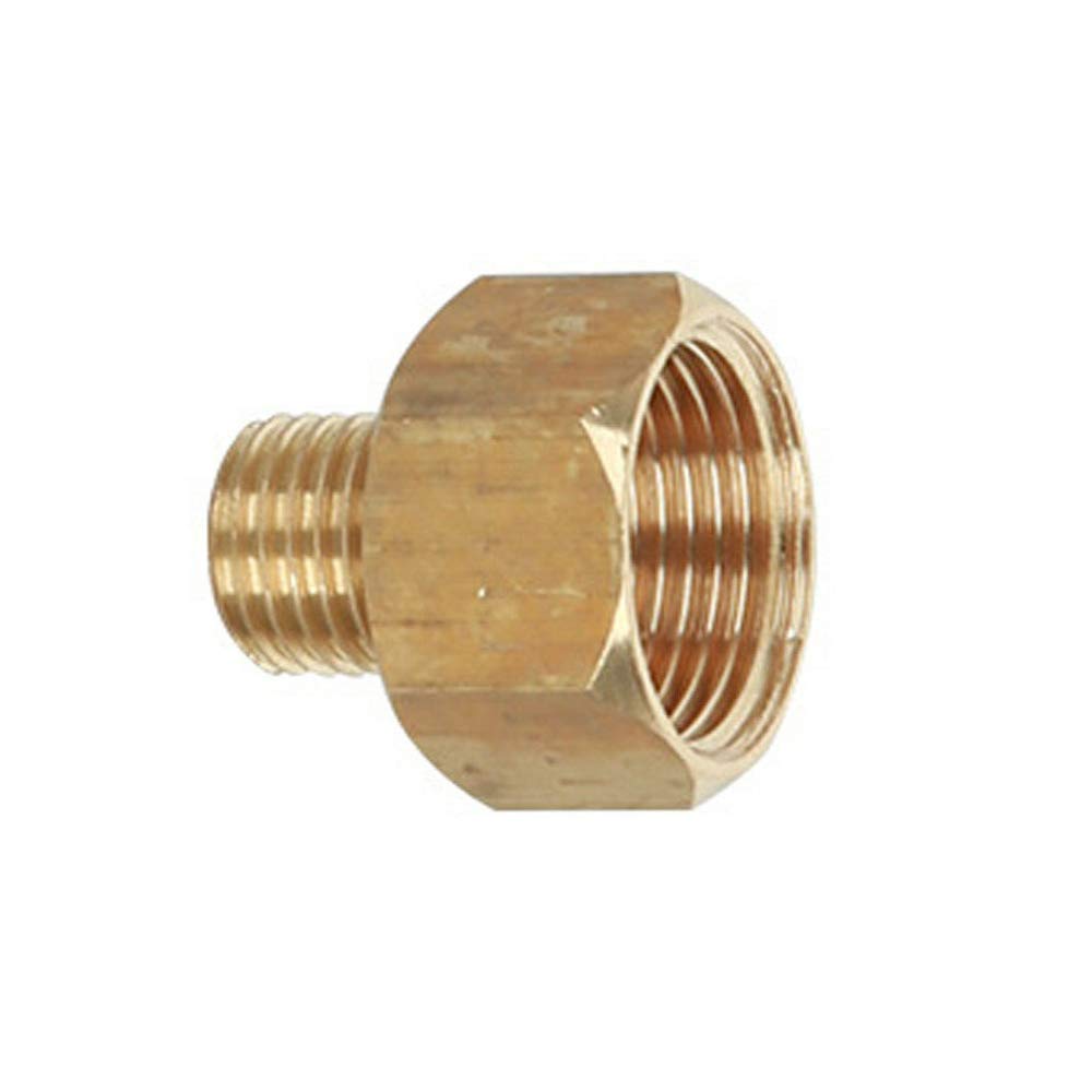 Pressure Washer Adapter BE-TOOL 1PCS Brass Pressure Washer Coupling Adapter Screw Hose Joiner (22mm Female to 14mm Male-Flat)