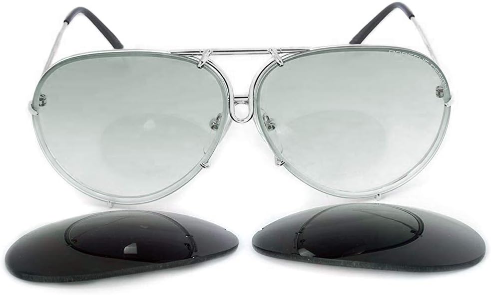 Porsche Design P8478 Sunglasses Titanium Frame Interchangeable Lenses, Hard Case
