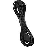 CableMod Classic ModFlex Sleeved EPS 4+4 pin Extension (Black, 45cm) | Paracord sleeved EPS 4+4-pin CPU power extension, 45cm. Extends standard EPS connectors.
