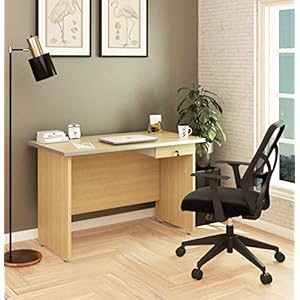 SOS Spacewood LiteOffice Prelaminated; Particle Board Office Desk (Teak finish,Urban Teak)