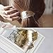 Cfalaicos Hair Accessories Leaf Ponytail Holders Hairbands Hair Circle Women Simple Ponytailer (1pcs metal leaf)