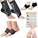 Fittest Pro Foot Sleeve, Plantar Fasciitis Heel Protectors, Arch Support Therapy Wrap, Cushioned Heel Support - Ankle Foot Pain Relief Sock Bundle (Pack of 8) (Small/Medium)