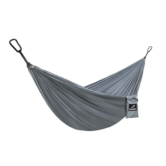 Lhedon Camping Hängematten mit Baumgurten, Tragbare Ultraleicht Hängematte Fallschirm Nylon Reise Hängematte, 300kg Tragkraft