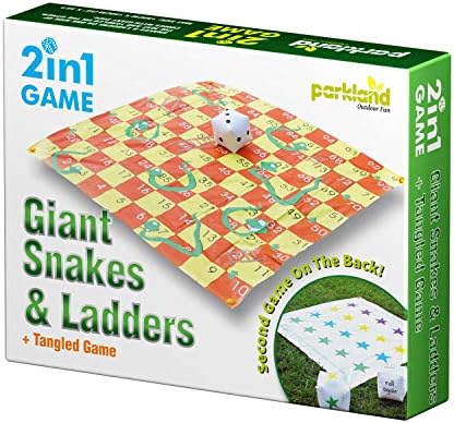 2 in 1 Giant Garden Snakes & Ladders Tangled Twister Outdoor Game Family Fun New