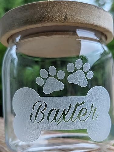 Glass Jar Dog Cookie Jar Amazon Custom Frosted Glass Dog Treat Jar