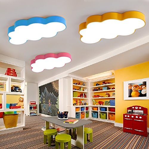 DYBLING Creative European Children'S Lamp Simple Modern Led Ceiling Lamps, Clouds Led Children 50 cm Pink
