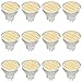 Jenyolon MR11 GU4 LED Bulb Light Lights Warm White DC/AC 12V, 3W, 30W Halogen Bulb Equivalent, 400 Lumens, 3000K, 120° Beam Angle, Kit, Landscape Bulb, LED Replacement,12 Pack