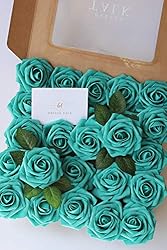 Breeze Talk Artificial Flowers Teel Green Roses