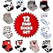 Disney Baby Boys Mickey Mouse Assorted Color Design 12 Pair Socks Set, Age 0-24 Months (12-24 Months, White-Blue-Grey Collection)