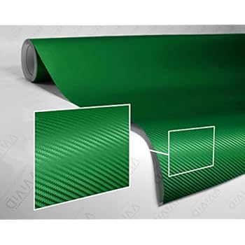 VViViD Dark Green Carbon Fiber Car Wrap Vinyl Roll with Air Release Adhesive Technology (1ft x 5ft)