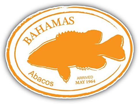 Bahamas Passport Stamp Retro Sailing Sticker Decal Design 5" X 4"